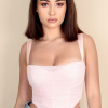 “ROMANCE” Ballet Pink Bustier Corset Crop Top