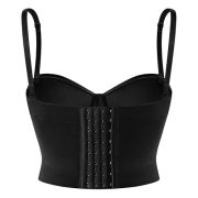 Bustiers & Corsets PU Leather Gothic Corset Vest Padded Bra Top