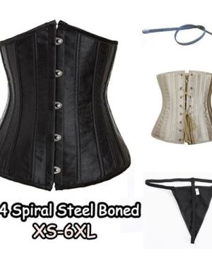 24 Steel Bone Waist Cincher/Trainer Waist Training Corsets Body Shaper